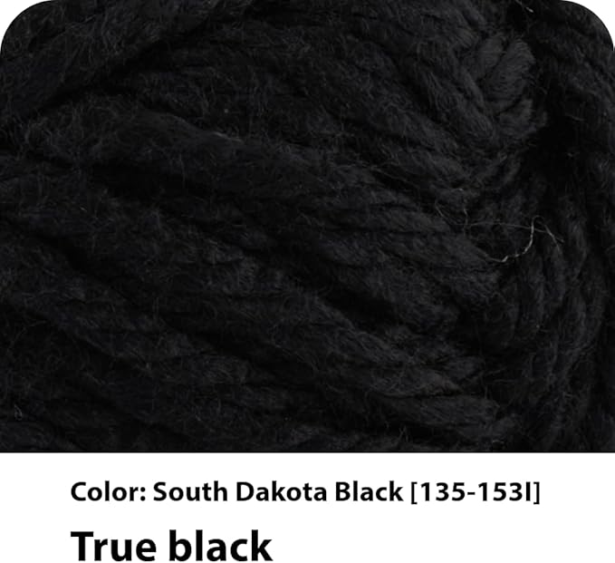 Lion Brand Yarn Hometown Yarn, Super-Bulky Yarn for Knitting, Crocheting, and Crafting, 3 Pack, Oakland Black
