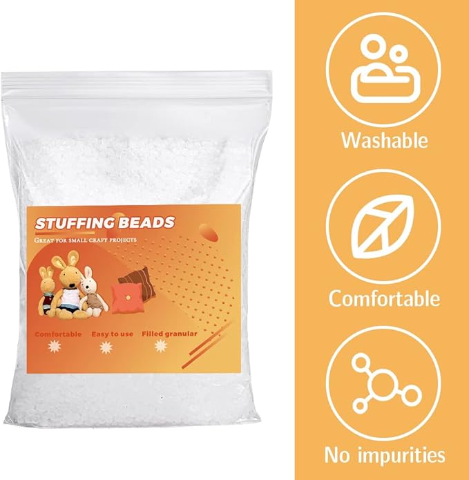 1.3lb Stuffing Beads, 8.8oz Weighted Beads for Stuffed Animals, Craft Poly Pellets Weighted for Stuffed Animals - 600g