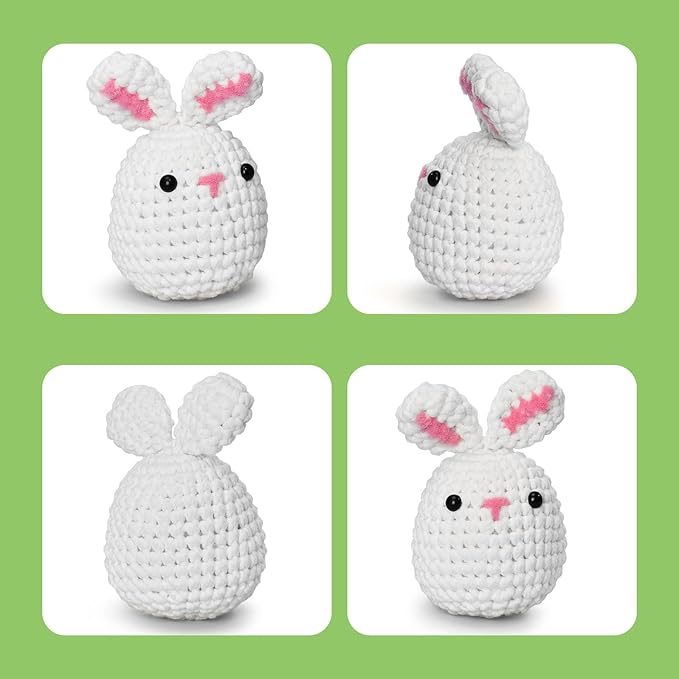 Zepiany Crochet Kit for Beginners with Beginner Yarn, Amigurumi Crochet Kits for Starters Knitting Kit, Beginner Crochet Animals for Adults with Step-by-Step Video Guides for Crochet Gifts