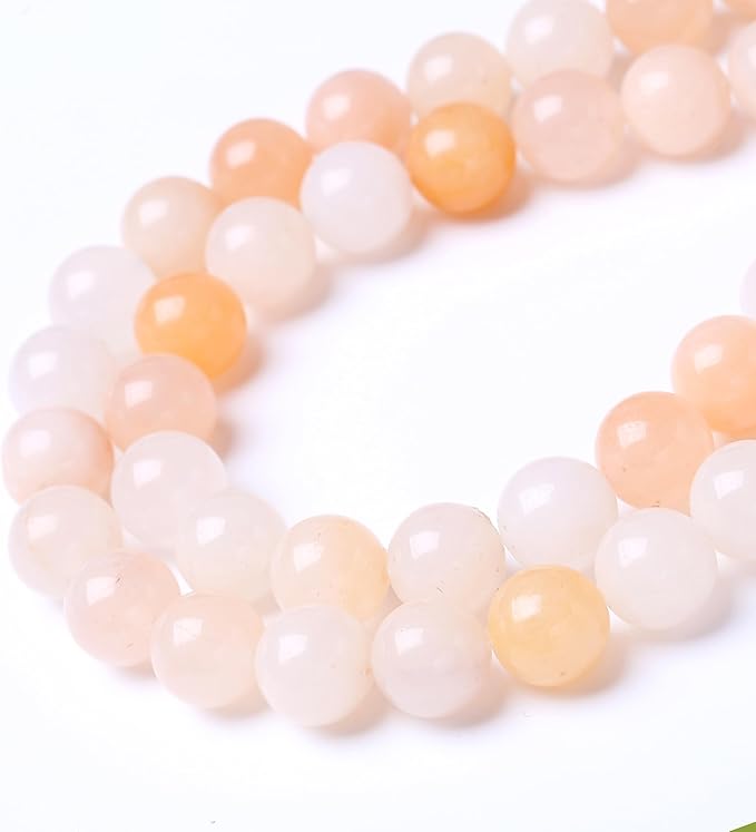 6MM 60PCS Streamer Powder Stone Beads for Jewelry Making Gemstone Round Crystal Bracelet Necklace