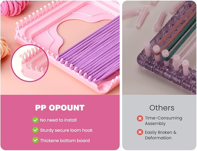 PP OPOUNT Weaving Loom for Kids & Adults, 432 Craft Loops Easy Pot Holder Loom Kit for Girls Ages 6 7 8 9 10 11 12, DIY Arts and Craft Projects for Beginners Making Potholders, Ideal Gifts for Kids