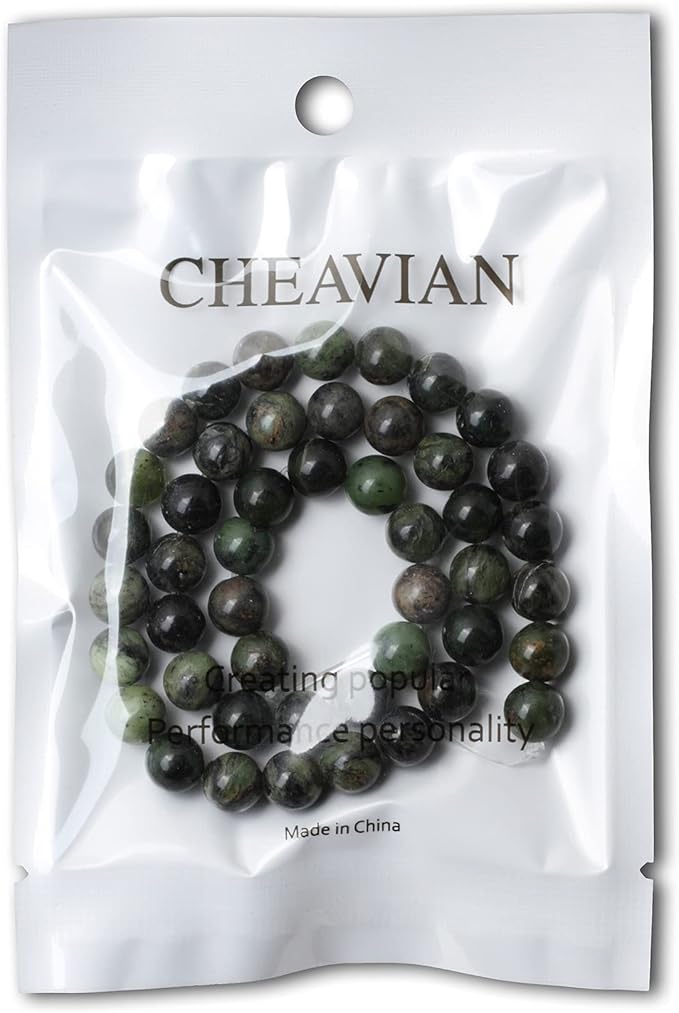 cheavian 45pcs 8mm natural chrysoprase round loose beads for jewelry making 1 strand 15"