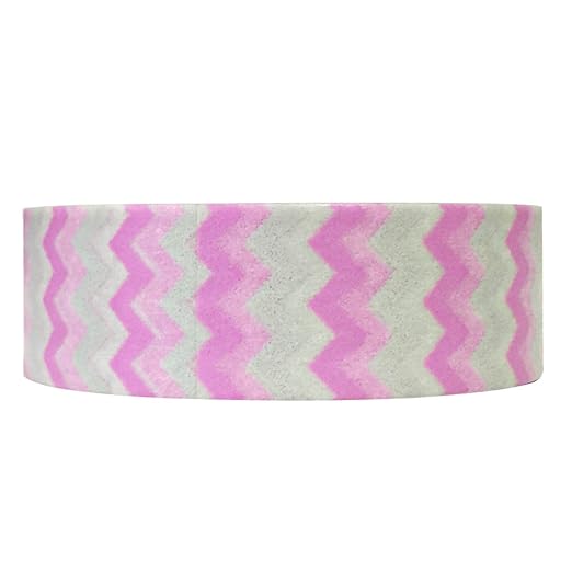 Wrapables Colorful Patterns Washi Masking Tape, Sweet Girl Short Chevron