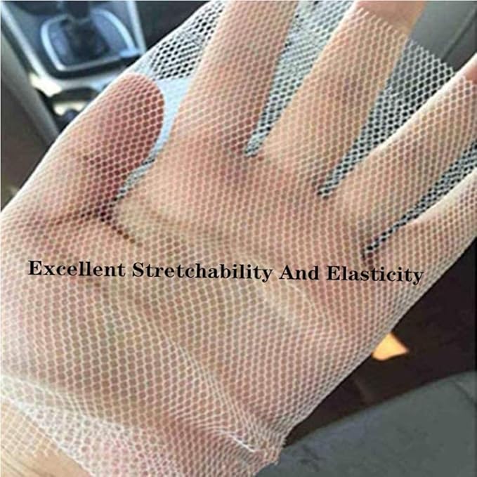FKUMLUN 20 Yards White Cotton Thread Net for Sewing Embroidery Machine - Expandable, Organizes Thread Spools & Cones, Protects from Tangling, Suitable for Home Embroidery, Sewing, Quilting Machines