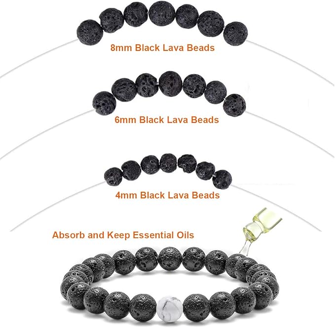 EuTengHao 715Pcs Lava Beads Stone Rock Beads Glass Beads Bracelet Making Kit with Chakra Beads Spacer Beads Bracelet Elastic String for Diffuser Essential Oils Bracelets DIY Jewelry Making Supplies