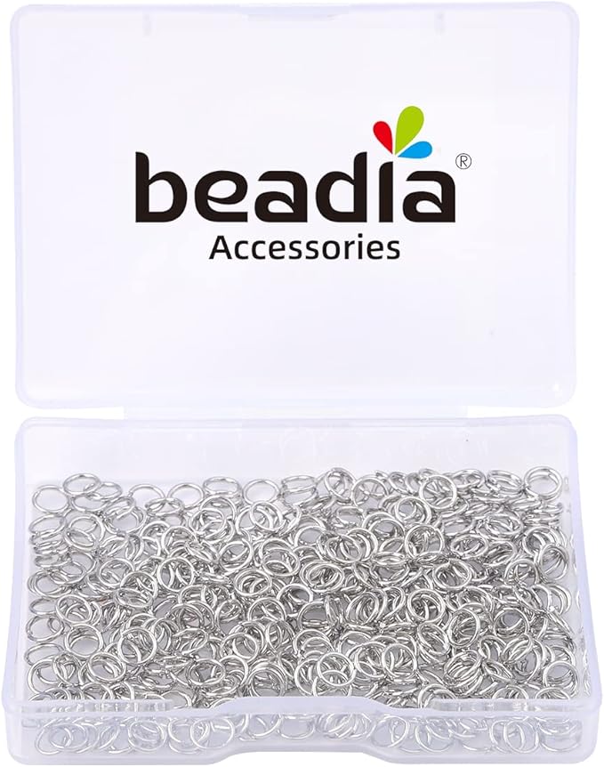 Platinum Plated Jump Rings Non Tarnish 5mm 400pcs for Jewelry Making Findings