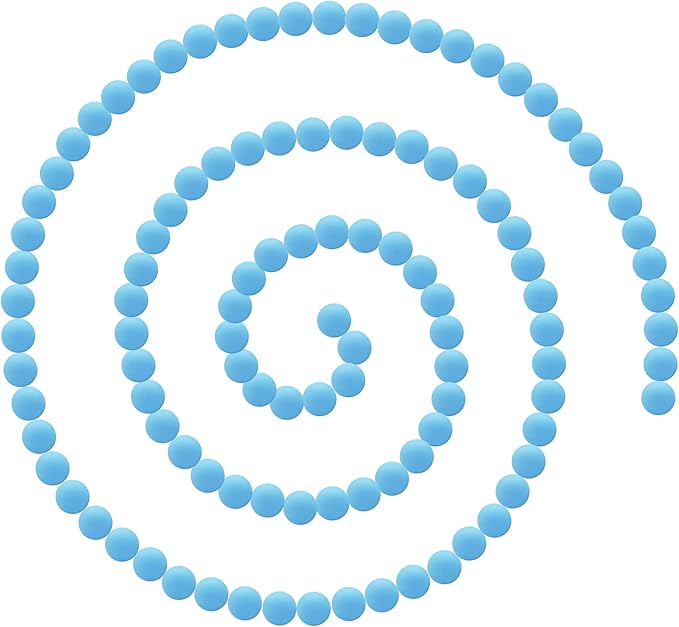 DIYOMR 100Pcs Round Silicone Beads for Jewelry & Crafts (15mm, Blue)