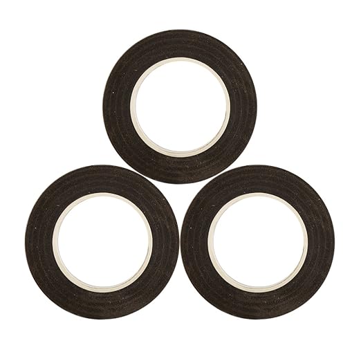DECORA 1/2" Wide Coffee 3 Pieces Floral Stem Wrap Tapes for Artificial Flower Decorations