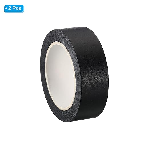 PATIKIL Holographic Washi Tape 0.59 Inch x 10.93 Yards, 2 Roll Self Adhesive Masking Sticker for DIY Art Craft Wrapping Decoration, Black