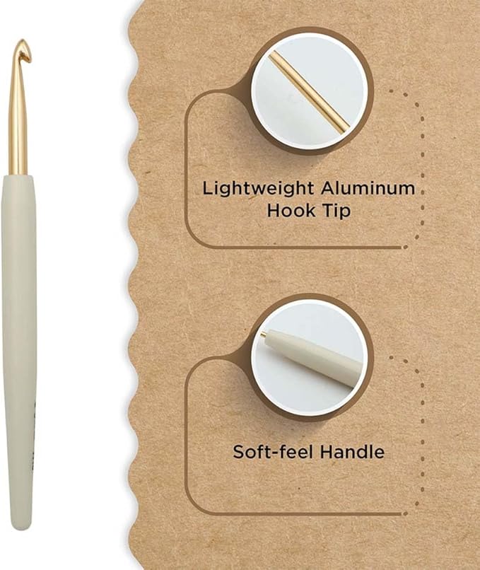 Knitter’s Pride Pearl Aluminum Crochet Hook – US Size H (5mm)