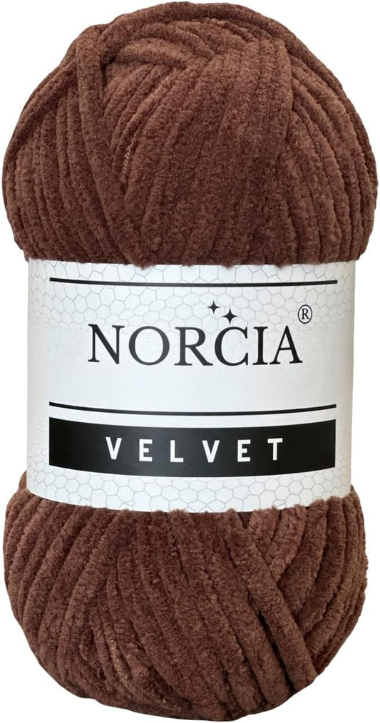 Soft Velvet Yarn Chenille Yarn for Crocheting Super Bulky 100g (74.3 yds) Baby Blanket Yarn for Knitting Amigurumi Yarn