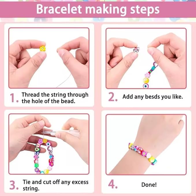 Gorblos Bracelet Crafting Kit - Make Friendship Bead Bracelets, Bag Charms, Keychains & Phone Straps | DIY Craft Supplies for Boys & Girls of All Ages | Ideal for Birthdays, Christmas & Holidays
