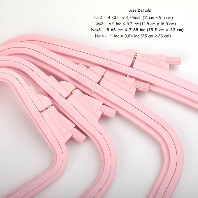 nurge square embroidery hoop - plastic cross stitch frame for needlepoint & embroidery - adjustable craft hoop - pink - no:3 (medium)