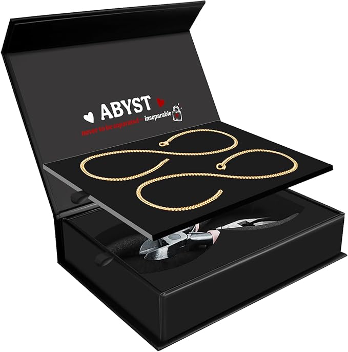 ABYST Permanent Bracelet Kit for Couples - DIY Sterling Forever Bracelets Making Set with Gold Plated Chains - Romantic Infinity Jewelry for Anniversary (Gold)