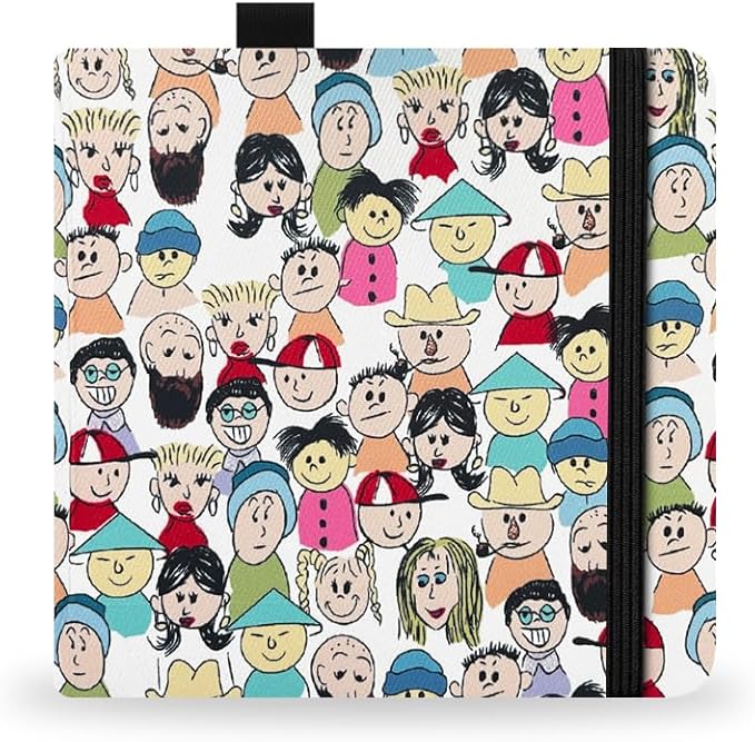 Square 5.1X5.1 300gsm Watercolor Journal Hardbound 40pgs（20 Sheets Front Back 2 Textures） Travel Size for Calligrapher Colored Pencil Watercolor Sketch Handmade Cloth Cover Notebook People