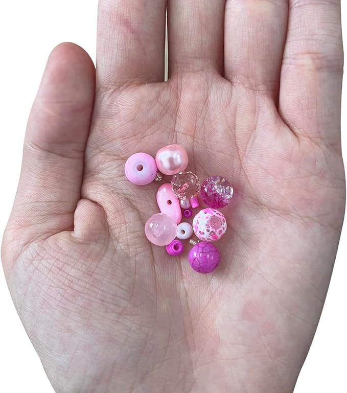 600PCS Crystal Glass Beads Spacer Beads for Making Bracelets Jewelry，8mm Obsidian Faceted Rondelle Beads with Hole for DIY Crafts Bracelets Necklace Phone Charm(pink), 421162