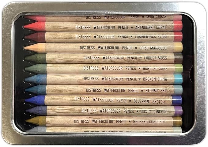 Tim Holtz Distress Watercolor Pencil 12pc Set 6 TDH83603