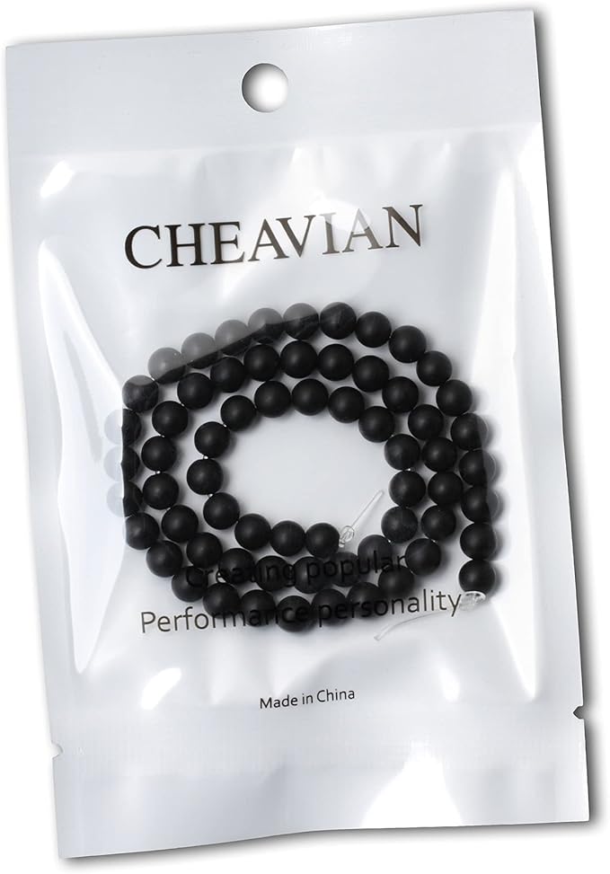 60PCS 6mm Natural Matte Black Onyx Round Loose Beads DIY Bracelet Necklace Materials 1 Strand 15"