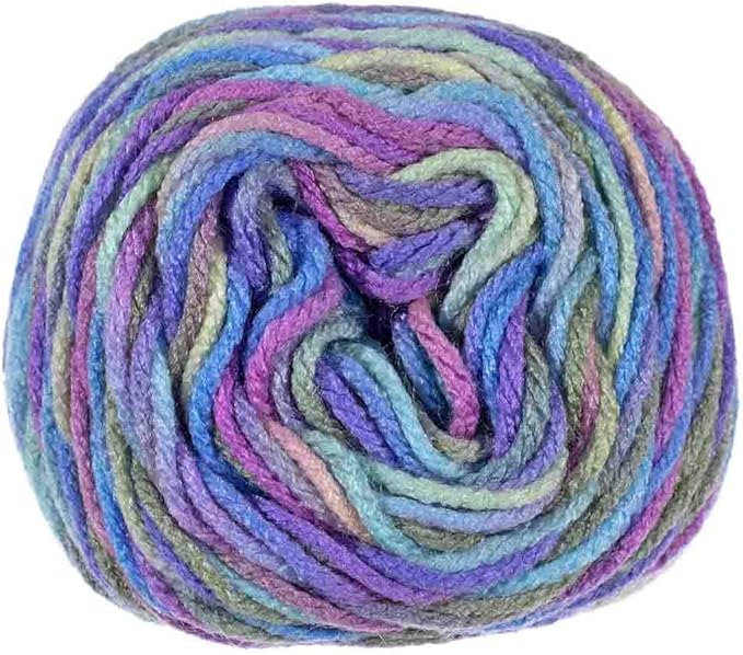 Craft County Size 4 (Medium) 100% Acrylic Fiber Yarn – Variety of Color and Pattern Options – for Crochet, Knitting, and Weaving (Monet Print)