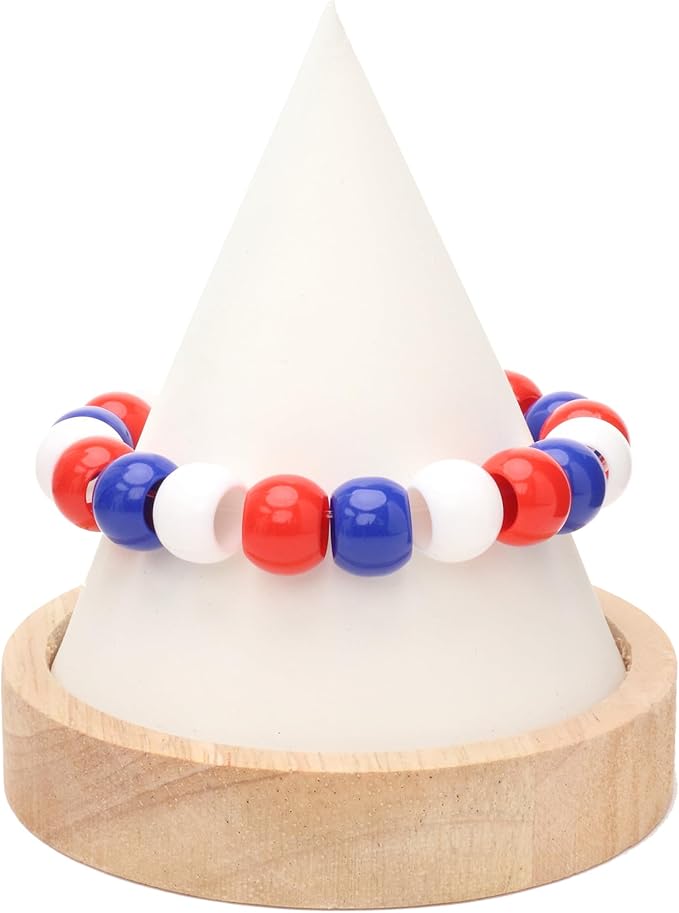300 acrylic large hole beads for crafts and for hair 10mm x 12mm acrylic barrel beads with 5.7mm large hole, americana assortment