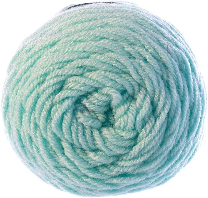 Craft County Size 4 (Medium) 100% Acrylic Fiber Yarn – Variety of Color and Pattern Options – Great for Crochet, Knitting, and Weaving (Minty)