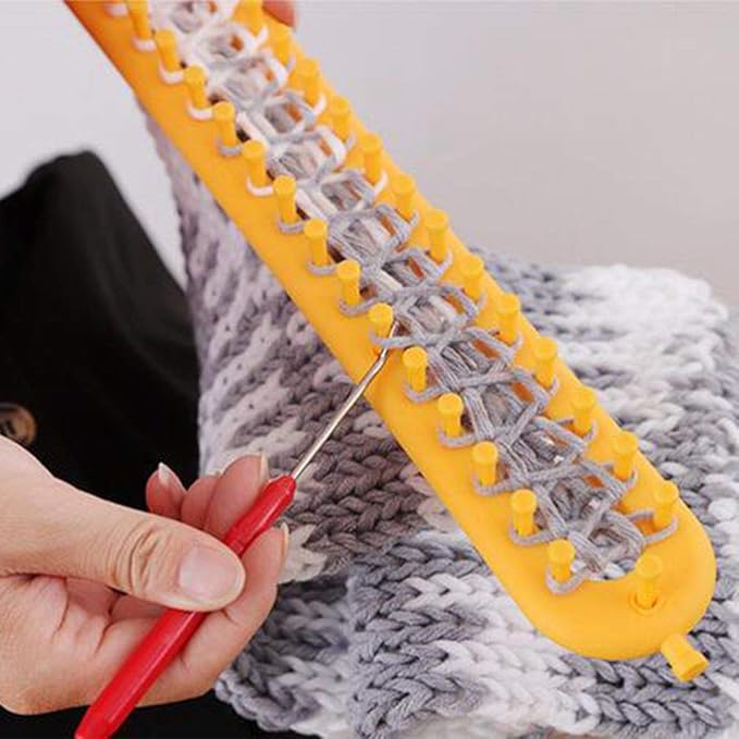 JapanAmStore 1Pcs Long Knitting Loom DIY Weaving Loom for Scarf Sweater Shawl Knit Weaving Tool (M)