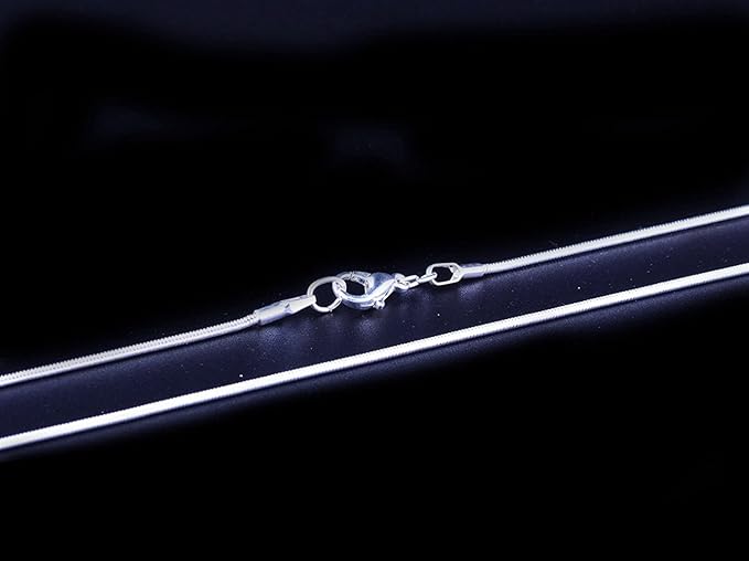 24pcs Chains for Jewelry Making 20 Inch 925 Sterling Silver Plated 1.2mm DIY Snake Chain Bulk Link Necklace with Lobster Clasps