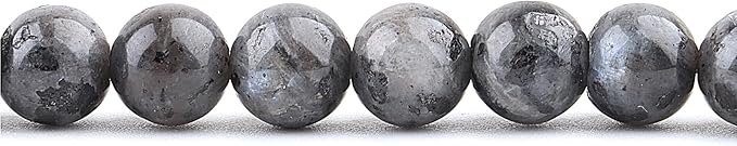 6mm Natural Stone Beads for Jewelry Making - Gemstone Round Loose Beads for Bracelets(58-62pcs, Black Labradorite)