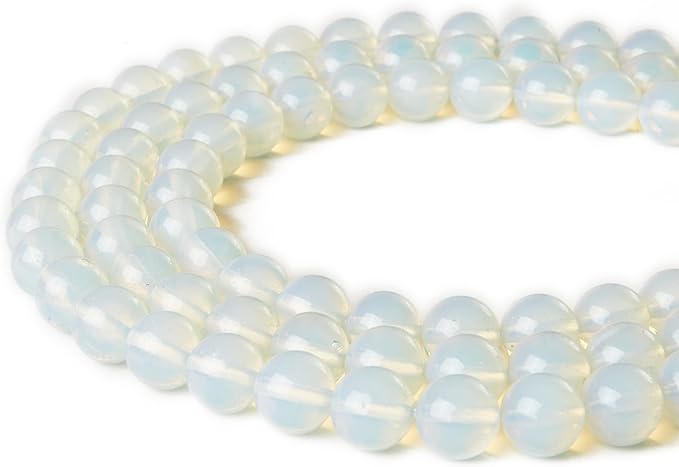 100pcs 8mm opal beads natural gemstone beads round loose beads for jewelry making