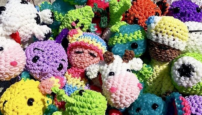 6000-Pack Rubber Loom Bands Making Kit,50PCS S-Clips10-Hooks,Colorful Rubber Bands Refill Kits for Weaving DIY Crafting Gift (Dark Green)