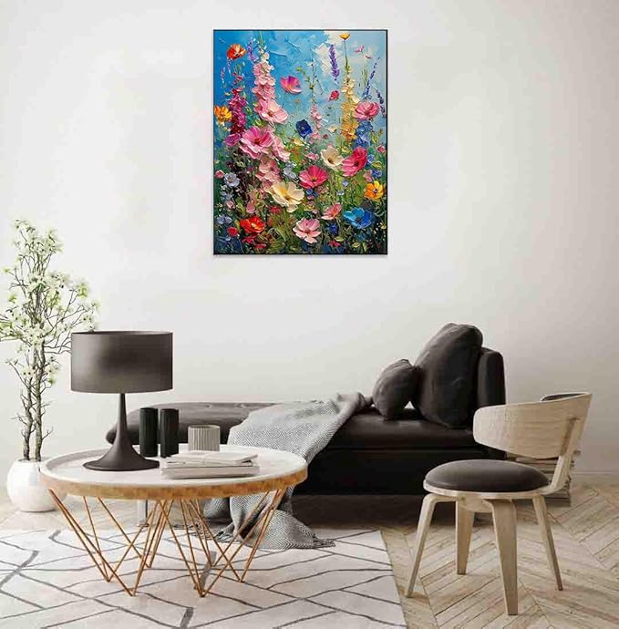 flower cross stitch kits for adults beginner,counted cross stitch kits printed stitching cute patterns dimensions needlepoint art crafts embroidery kits for adults beginners (15.7x11.8 inch)