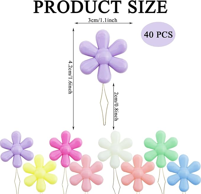 40 PCS Needle Threader Set, Flower Shape Colorful Needle Threader Kit Used for Hand Sewing Cross Stitch Repair Clothing, Assorted Colors Designed for Mending Clothes