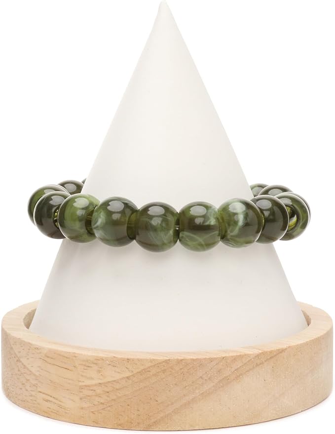 300 acrylic large hole beads for crafts and for hair 10mm x 12mm acrylic barrel beads with 5.7mm large hole in camo, olive green and white marble swirl for men and women