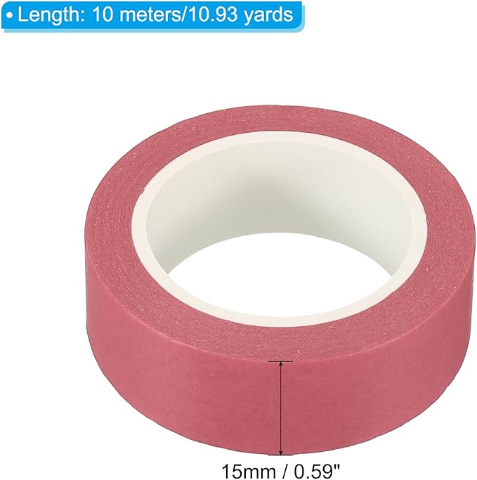 PATIKIL Holographic Washi Tape 0.59 Inch x 10.93 Yards, 4 Roll Self Adhesive Masking Sticker for DIY Art Craft Wrapping Decoration, Bright Pink