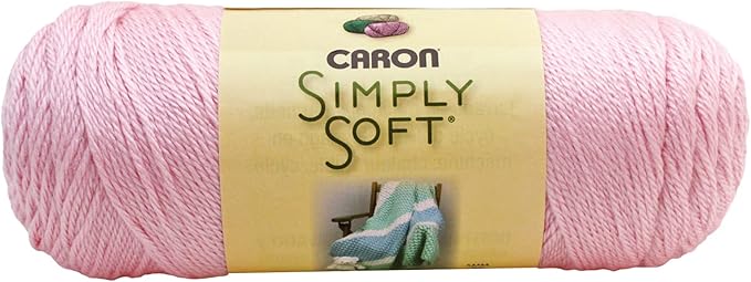 Caron Simply Soft Soft Pink Yarn - 3 Pack of 170g/6oz - Acrylic - 4 Medium (Worsted) - 315 Yards - Knitting/Crochet