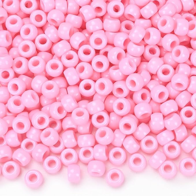 IOOLEEM Pink Pony Beads,1200pcs Beads for Bracelets Making & Hair braiding, Kandi Friendship Bracelets & Jewelry Making.