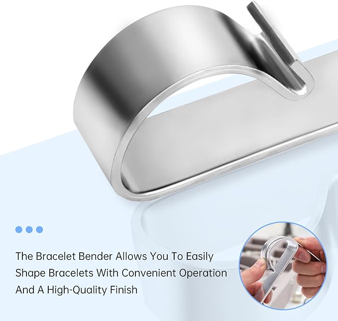 1 Set Metal Bracelet Making Kit, Metal Ring Jewelry Wire Bracelet Bending Tool, Bracelet Helper Jewelry Repair Kit Tools for Smooth Curves and Creative Designs