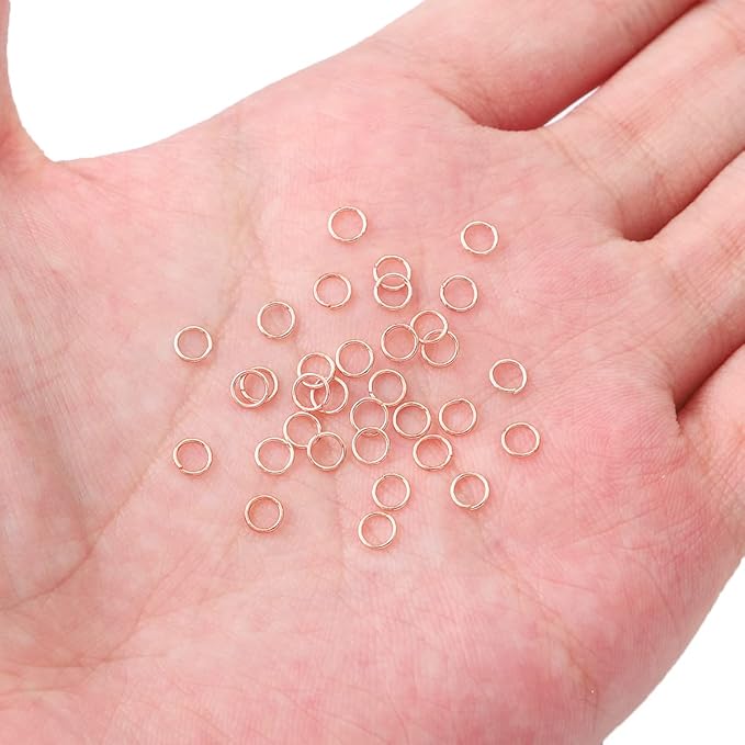 Rose Gold Plated Jump Rings Non Tarnish 4mm 900pcs for Jewelry Making Findings