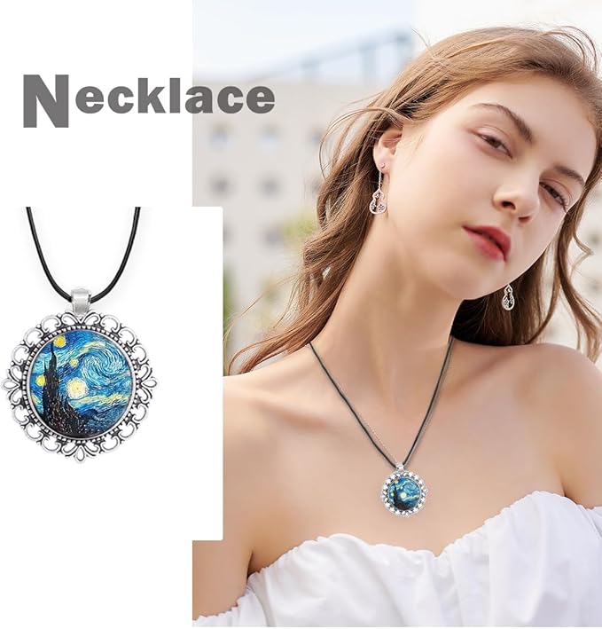 Pendant Trays Set for DIY Jewelry Crafts Making Supplies, Flower Glass Cabochon Pendant Bezel Trays Bracelet Blank Trays Earrings Charms for Gift