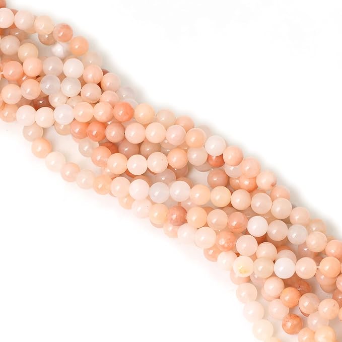 cheavian 45pcs 8mm natural pink aventurine round loose beads for jewelry making diy bracelet necklace materials 1 strand 15"