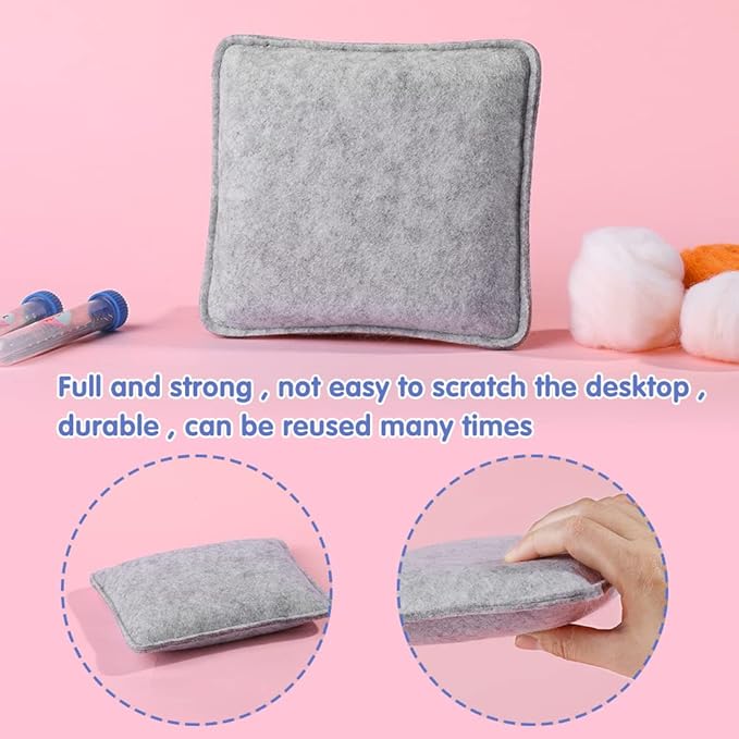 UOOU Felting Kit, Needle Felting Kits for Beginners Adult, Needle Felting Supplies with 24Pcs Felting Needles, Felting Pad, Wool Roving, DIY Needle Felting Cat Dolls