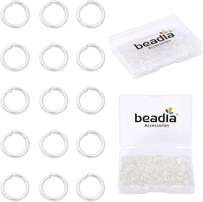 Silver Plated Jump Rings Non Tarnish 8mm 300pcs for Jewelry Making Findings