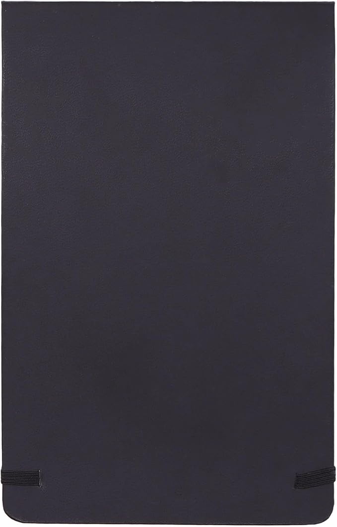 Amazon Basics Art Sketch Book for Drawing and Painting, Thick Paper, 5.25" x 8.25", 72 Sheets, Black