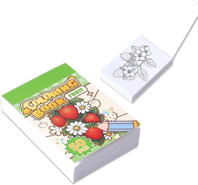 Women's Mini Coloring Book, 6 Pack Small Coloring Books for Adults, 2.36" x 1.57" Pocket Size, Cute Coloring Stickers Books for Adult Kids to Relief Stress Pass The Time