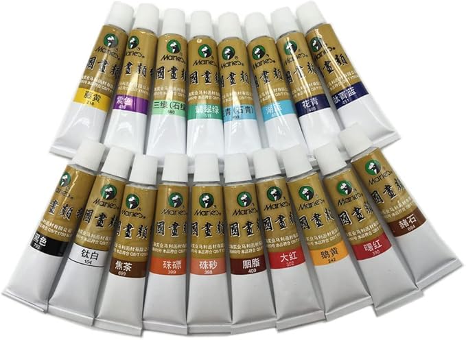 Easyou Marie's Chinese Painting Color Pigment Tubes Big Size Watercolor Set 12ml*18colors