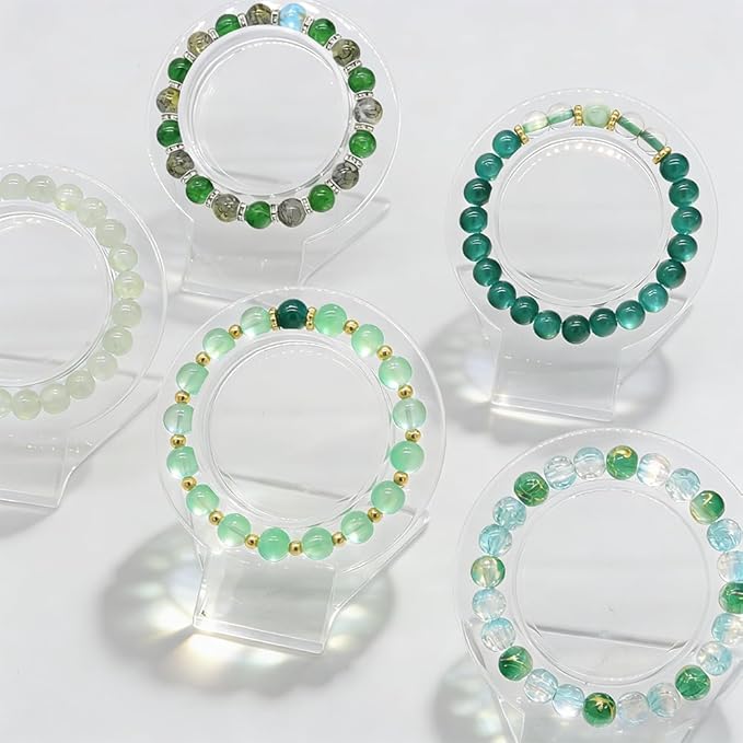 DIPSEOI 8mm Glass Beads for Bracelet Kit - 900 Pcs Jewelry Making Kits Bead DIY with Spacer Charms (Green Series)