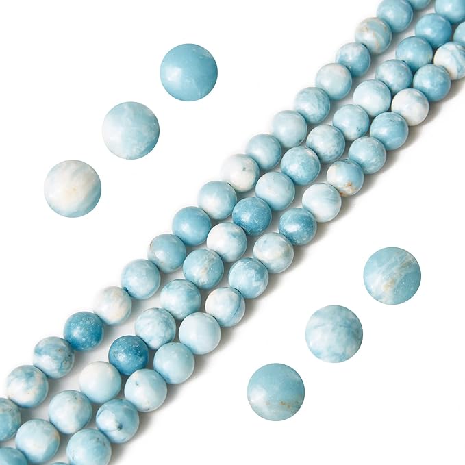 100pcs 6mm larimar beads natural gemstone beads round loose beads for jewelry making