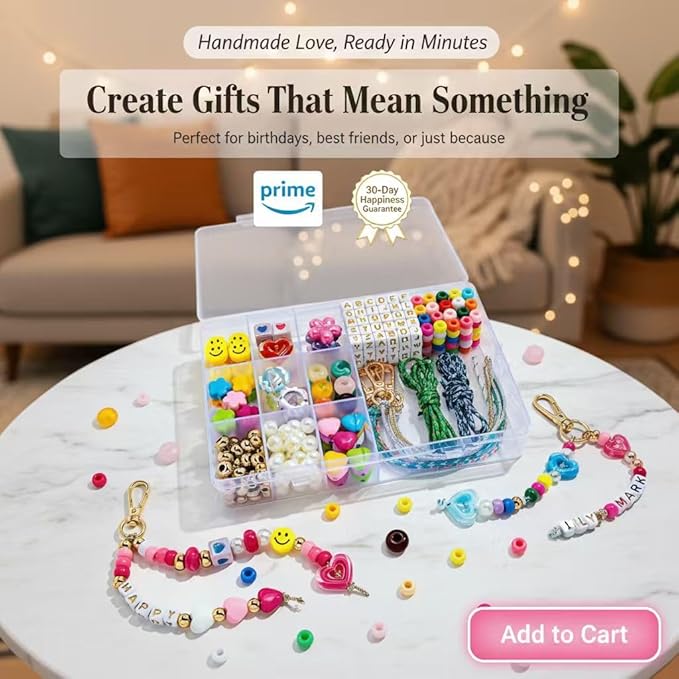 Xenothryxal 421PCS Beaded Keychain Making Kit for Women, DIY Bag Charm Kit with Acrylic Heart Flower Alphabet Beads Key Chain Supplies, Personalized Alphabet A-Z Name Making Kit Gifts