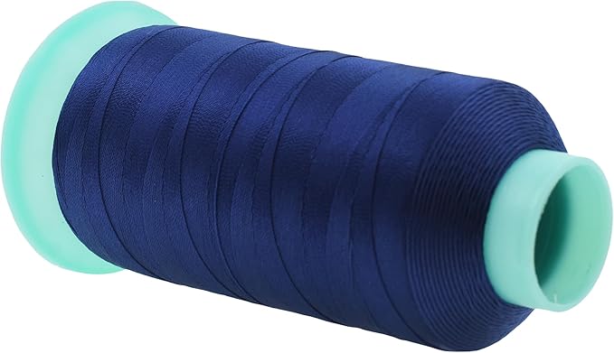 Mandala Crafts Size 92 280D T90 Bonded Nylon Thread - Navy Blue 1100 YDs Tex 90 Heavy Duty Sewing Threads for Leather, Jeans, Weaving, Outdoor Marine Upholstery