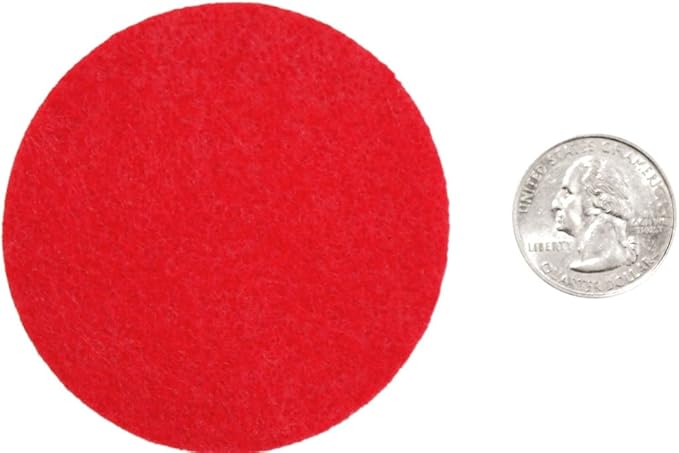 Playfully Ever After Red Craft Felt Circles (2.5 Inch - 46pc)